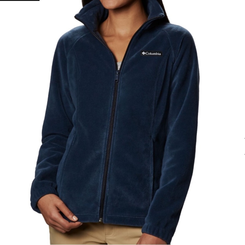 COLUMBIA Women's Benton Springs Full Zip Fleece Jacket Navy